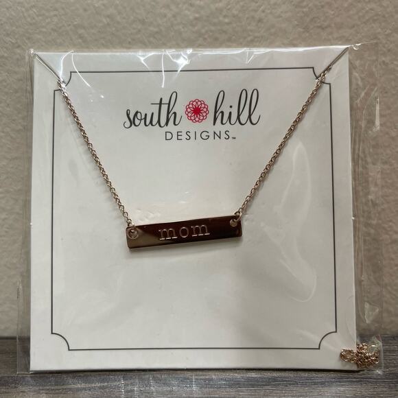 NWT Sealed South Hill Designs "MOM' Gold Chain Necklace - Picture 1 of 2